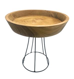 Elevated Teak Bowl 25cm