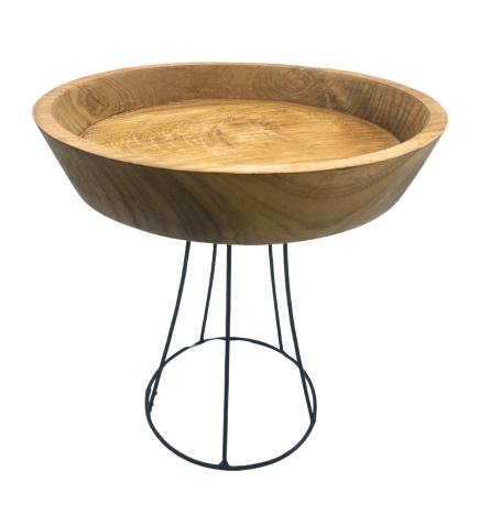 Elevated Teak Bowl 25cm