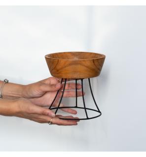Elevated Teak Bowl 25cm