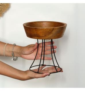Elevated Teak Bowl 25cm