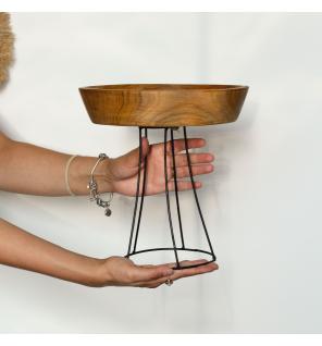 Elevated Teak Bowl 25cm