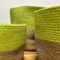Cesta Mediana de Algodón y Yute 20x20cm - Pistacho