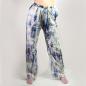 (LXL) Colección Nómada Sari Mediterráneo - Pantalones - Motivo Griego en Oro y Azul