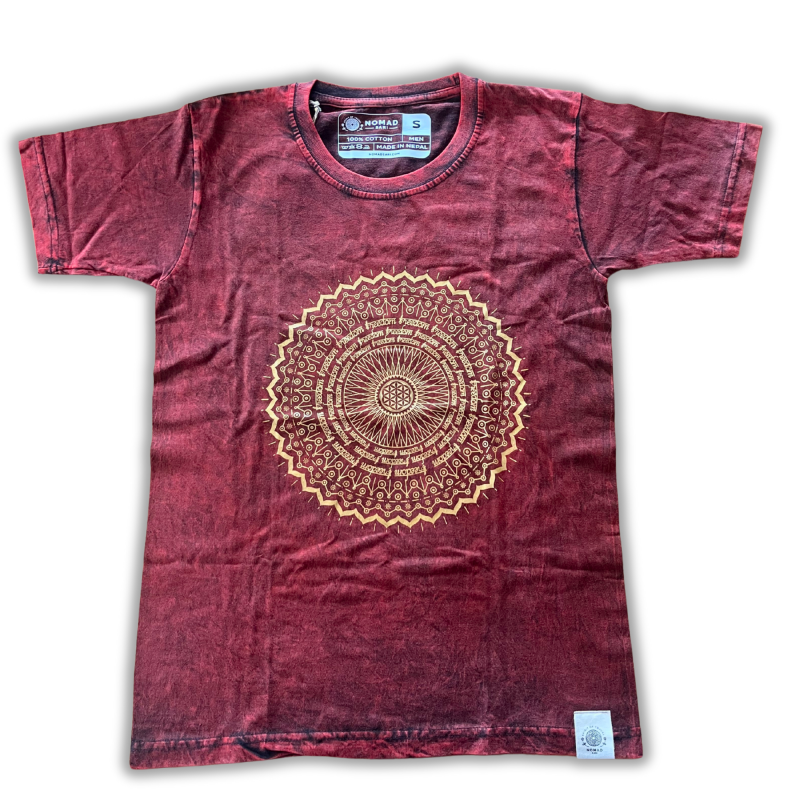 Camiseta Nomad Sari Extra Grande - Mandala - Granate