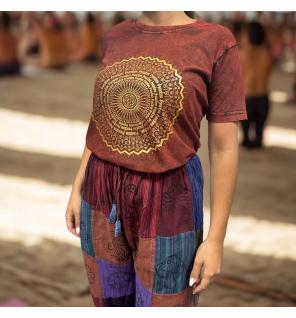 Camiseta Nomad Sari Extra Grande - Mandala - Granate