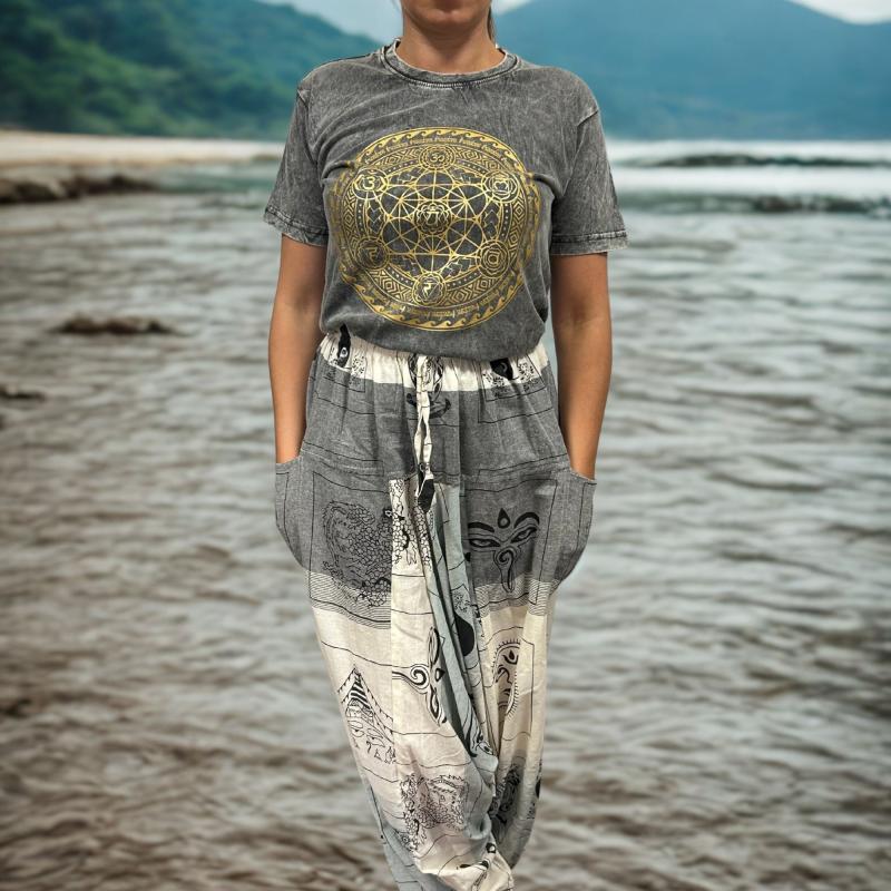 Camiseta Nomad Sari Grande - Chakra - Gris oscuro
