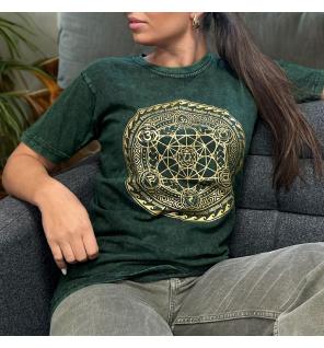 Camiseta Nomad Sari Extra Grande - Mandala - Verde