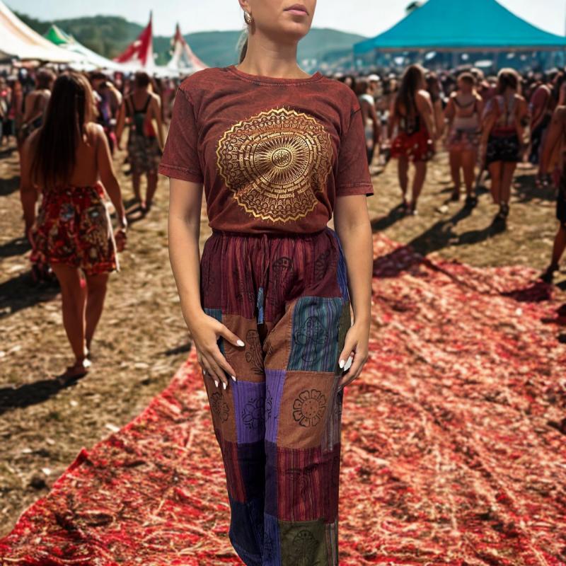 Camiseta Nomad Sari Grande - Chakra - Granate