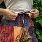 Sari Nómada - Pantalón Hongo - Diseños con Estampado en Bloque - Tonos Naranjas (L/XL