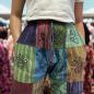 Sari Nómada - Pantalón Hongo - Diseños con Estampado en Bloque - Tonos Verdes L/XL