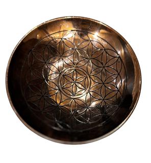 Plato de cobre para ofrendas - Flor de la Vida