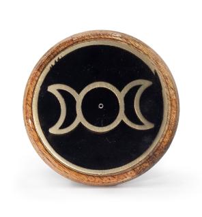 Oro y negro sobre madera de mango - Triple Luna