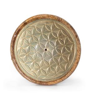 Oro sobre madera de mango - Flor de la vida