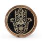 Oro y negro sobre madera de mango - Hamsa