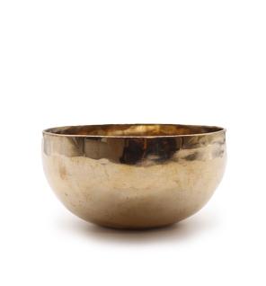 Cuenco tibetano de metal brillante, hecho a mano (aprox. 750 g), 15 cm
