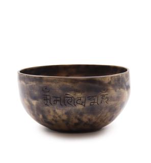 Cuenco tibetano indio pequeño con fases lunares (aprox. 550 g) - 13 cm