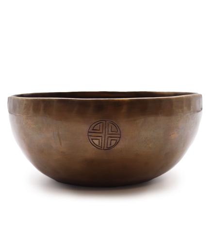 Cuenco tibetano indio extragrande con fases lunares (aprox. 1500 g) - 22 cm