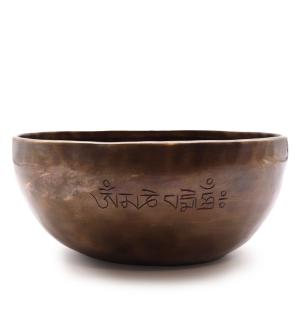 Cuenco tibetano indio extragrande con fases lunares (aprox. 1500 g) - 22 cm