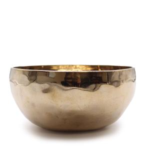 Cuenco tibetano de metal brillante extragrande hecho a mano (aprox. 1500 g) - 21 cm