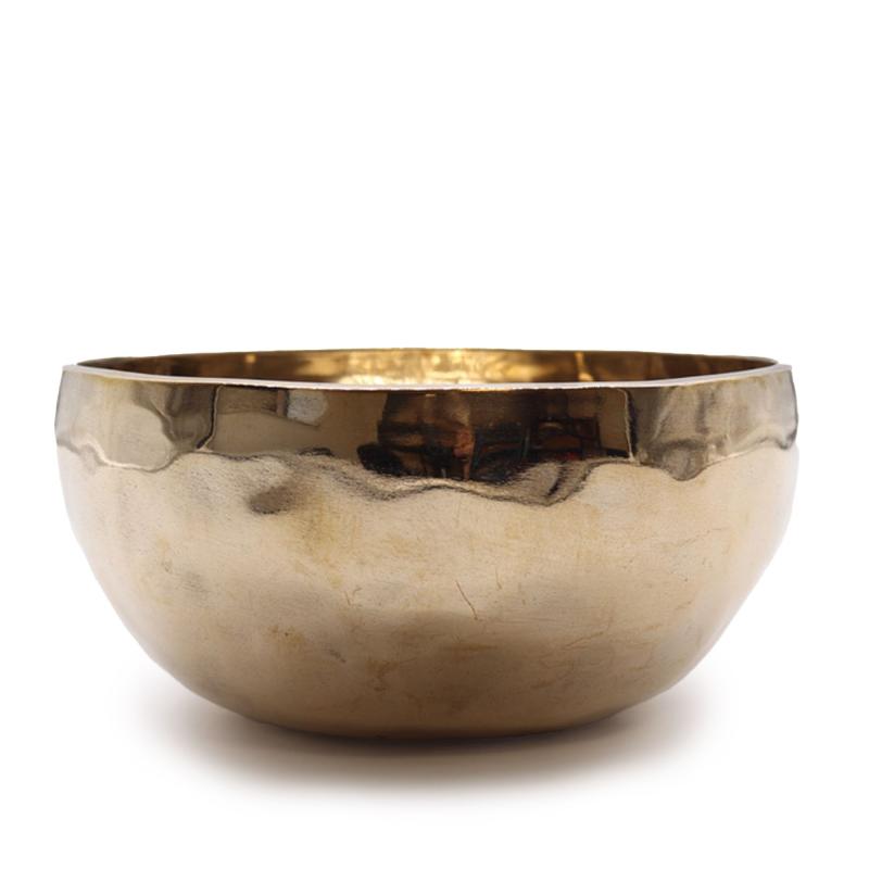 Cuenco tibetano de metal brillante extragrande hecho a mano (aprox. 1500 g) - 21 cm