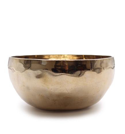 Cuenco tibetano de metal brillante extragrande hecho a mano (aprox. 1500 g) - 21 cm