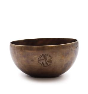 Cuenco tibetano indio mediano con fases lunares (aprox. 750 g) - 15 cm