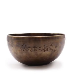 Cuenco tibetano indio mediano con fases lunares (aprox. 750 g) - 15 cm
