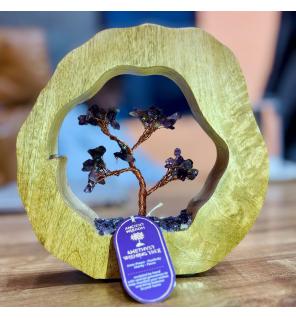 Jardín de Árbol de Gemas - Anillo de Madera - Amatista - 60 Chips
