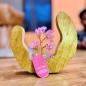 Jardín de Árbol de Gemas - Anillo de Madera - Cuarzo Rosa - 60 Chips