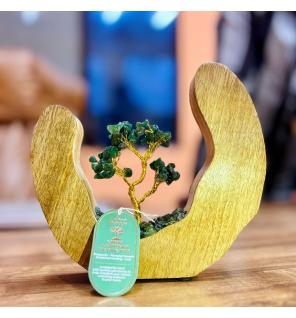 Jardín de Árbol de Gemas - Anillo de Madera - Aventurina Verde - 60 Chips