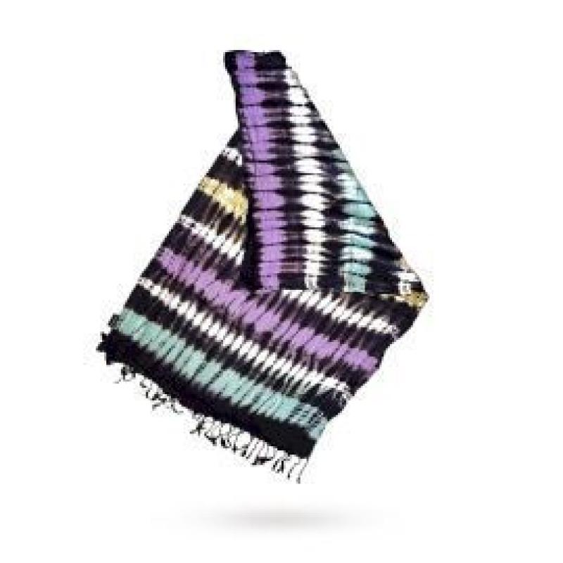 Chal de Arte Boho Java - Rayas Multicolor - 62x200 cm