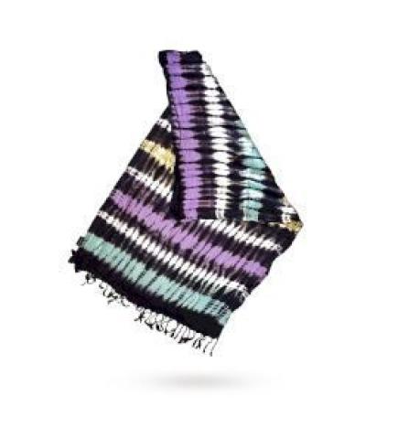 Chal de Arte Boho Java - Rayas Multicolor - 62x200 cm