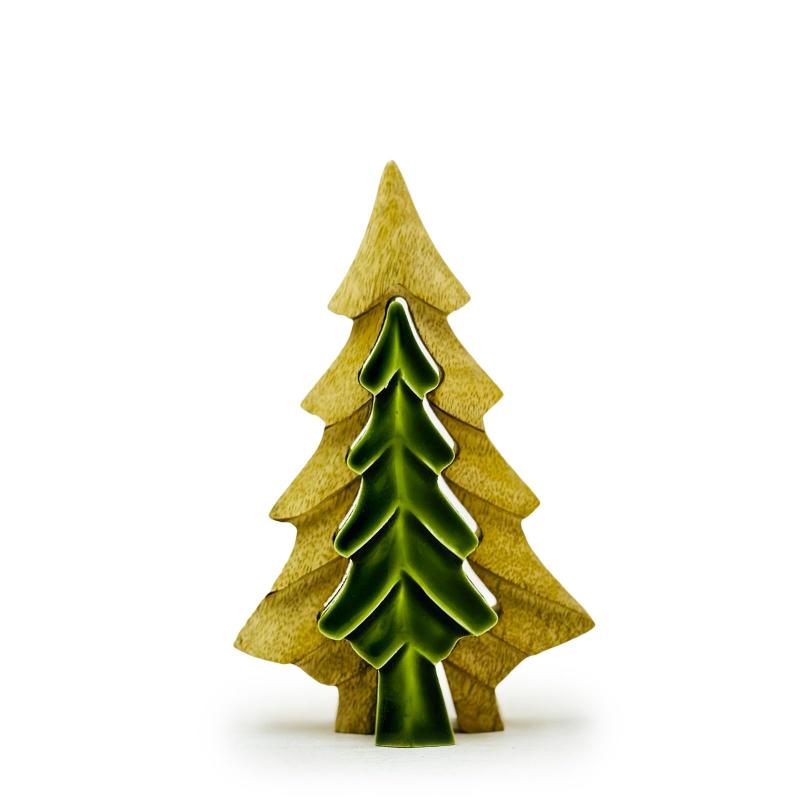 Perdido en el bosque - Pequeño árbol dentro de un árbol - Decoración de madera - 15x10cm