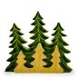 Perdido en el bosque - Decoración de madera 3D de tres árboles - 20 x 23 cm