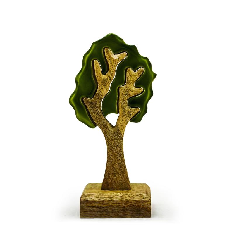 Perdido en el bosque - Árbol único de madera 3D - 20 x 10 cm