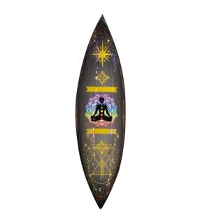 Porta Inciensos Esmaltado - Madera de Mango - Chakra