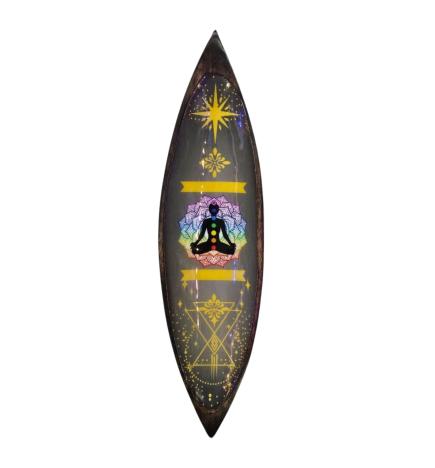 Porta Inciensos Esmaltado - Madera de Mango - Chakra
