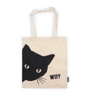 Bolso Básico Icónico - Gato Negro - (40x36 cm) - Algodón Natural 4 oz