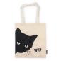 Bolso Básico Icónico - Gato Negro - (40x36 cm) - Algodón Natural 4 oz