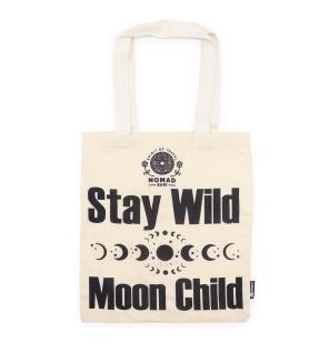 Bolso Básico Icónico - Mantente salvaje, Niño con ánimo - (40x36cm) - Natural 4oz