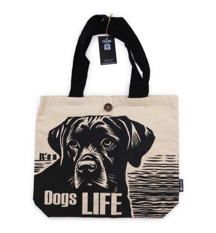 Bolso Básico Icónico - Es la vida de un perro - Blanco 10 oz (36 x 43 x 10 cm)