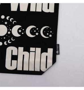 Bolso Básico Icónico - Mantente salvaje, niño con ánimo - Negro natural 10 oz (36 x 43 x 10 cm)