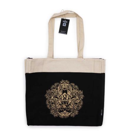Bolsa de mano extragrande (38 x 15 x 43 cm), color chocolate 14 oz - Freedom Hamsa
