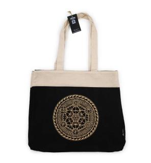Bolsa de mano extragrande (38 x 15 x 43 cm), color chocolate 14 oz - Mandala Libertad