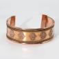 Pulseras de cobre con banda ancha y decoración de latón (surtidas)
