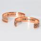 Pulseras de Cobre Macizo con Grabados de Afirmaciones (surtidas)
