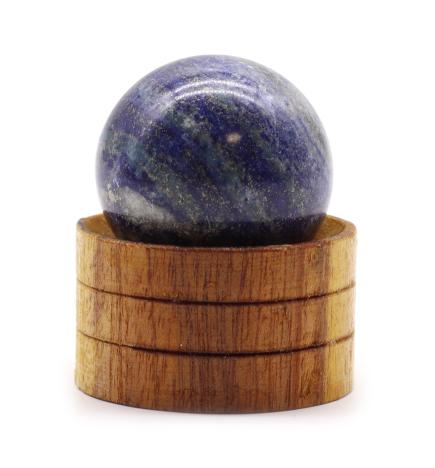 Esfera de cristal de 40 mm - Lapislázuli afgano con soporte