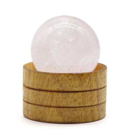 Esfera de cristal de 40 mm - Cuarzo transparente con soporte