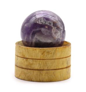 Esfera de cristal de amatista africana de 40 mm con soporte