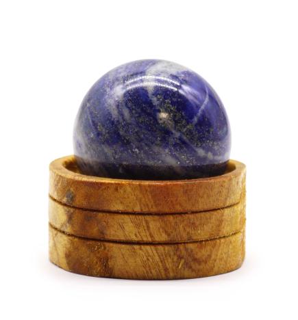 Esfera de cristal de 50 mm - Lapislázuli afgano con soporte